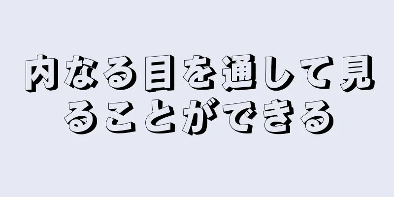 内なる目を通して見ることができる