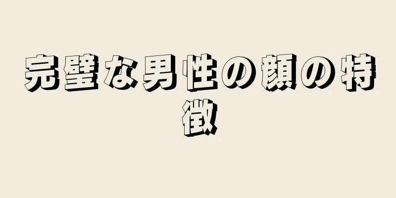 完璧な男性の顔の特徴