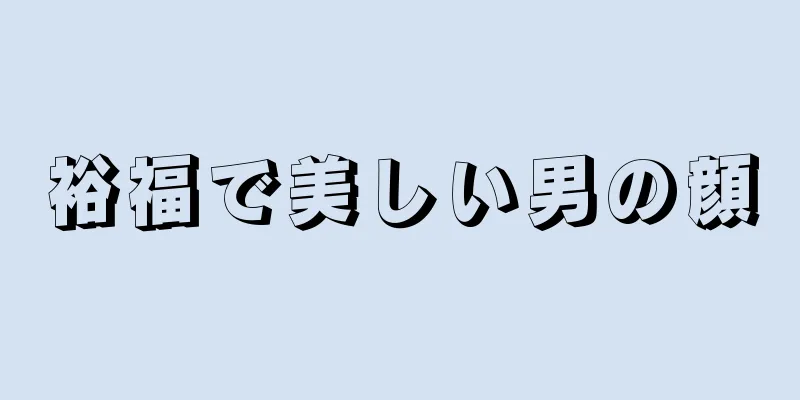 裕福で美しい男の顔