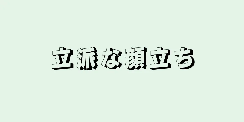 立派な顔立ち