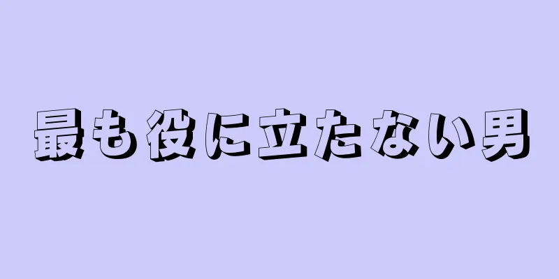 最も役に立たない男