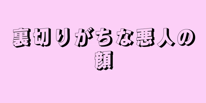 裏切りがちな悪人の顔