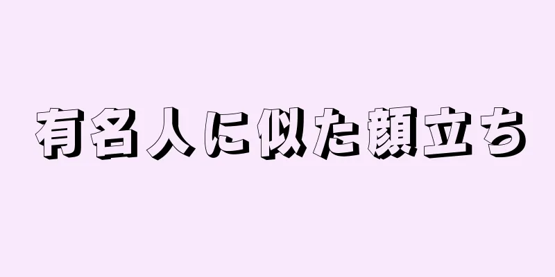 有名人に似た顔立ち