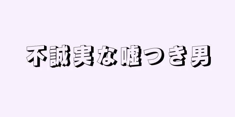 不誠実な嘘つき男