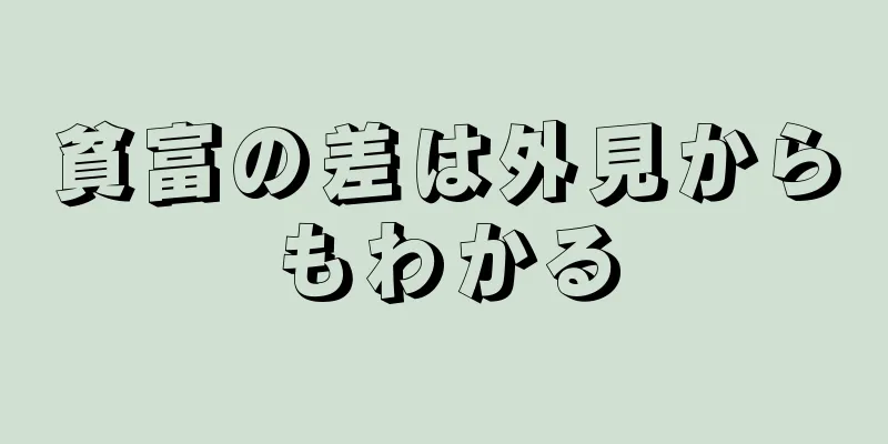 貧富の差は外見からもわかる