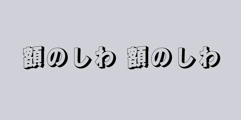 額のしわ 額のしわ