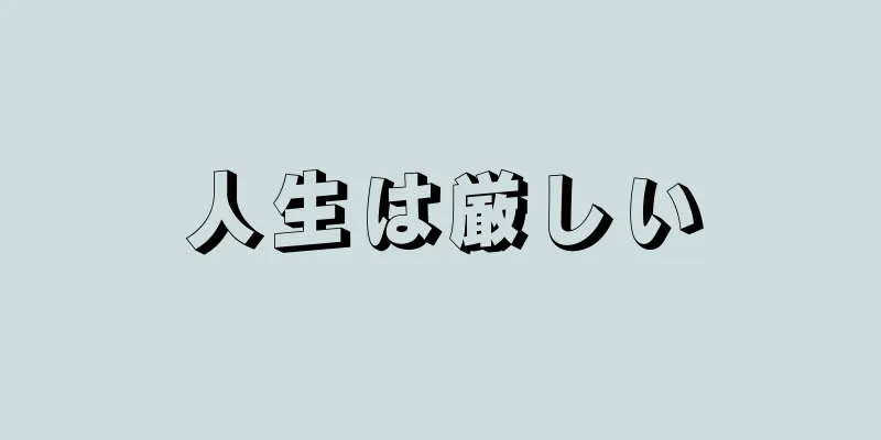 人生は厳しい