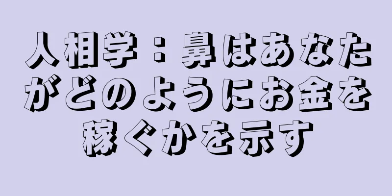 人相学：鼻はあなたがどのようにお金を稼ぐかを示す