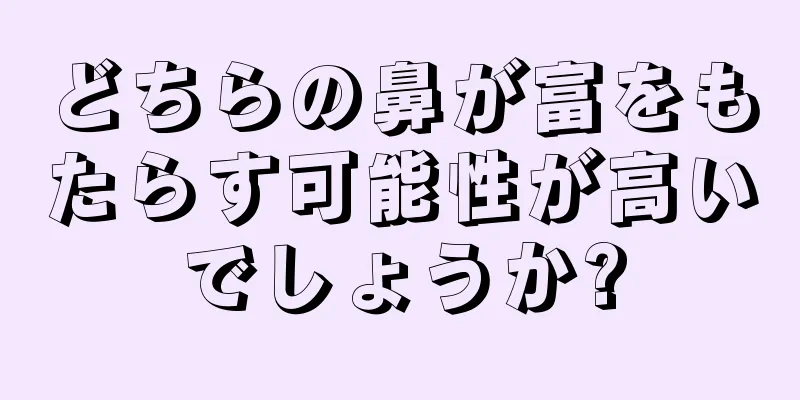 どちらの鼻が富をもたらす可能性が高いでしょうか?