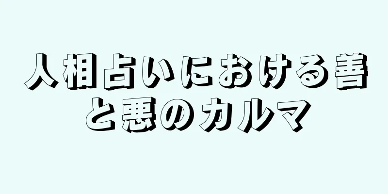 人相占いにおける善と悪のカルマ