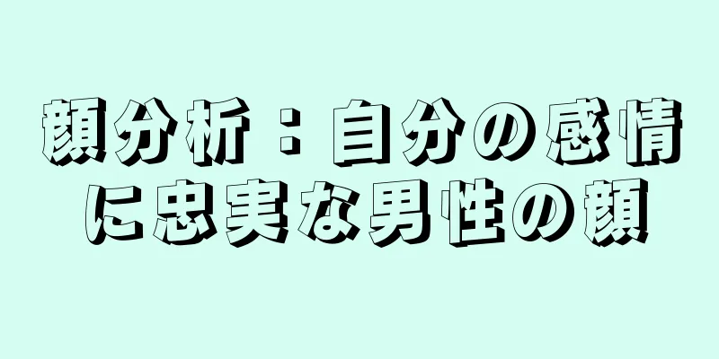 顔分析：自分の感情に忠実な男性の顔