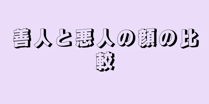 善人と悪人の顔の比較