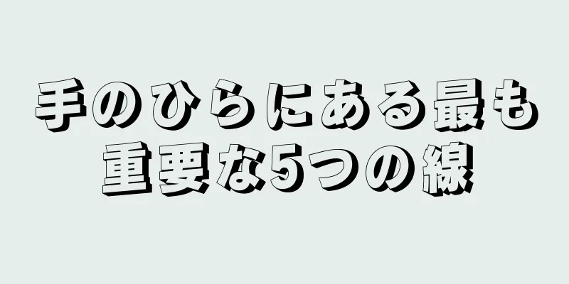 手のひらにある最も重要な5つの線