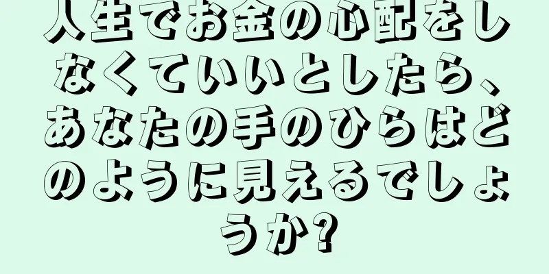 人生でお金の心配をしなくていいとしたら、あなたの手のひらはどのように見えるでしょうか?