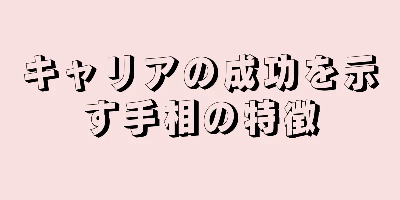 キャリアの成功を示す手相の特徴