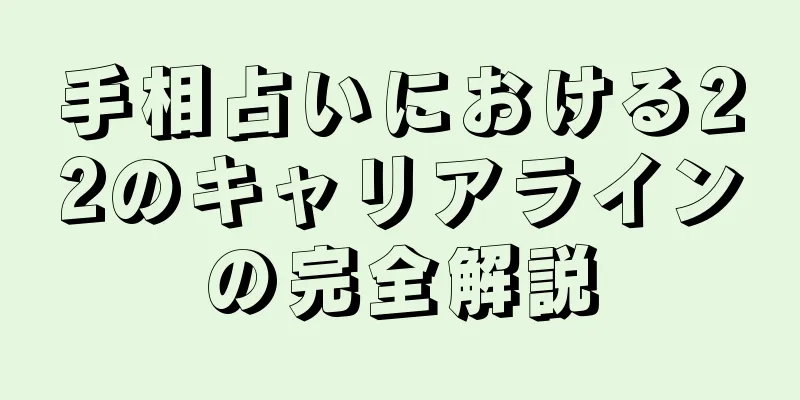 手相占いにおける22のキャリアラインの完全解説