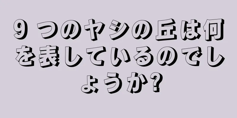 9 つのヤシの丘は何を表しているのでしょうか?