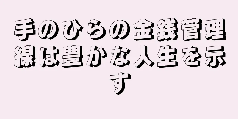 手のひらの金銭管理線は豊かな人生を示す