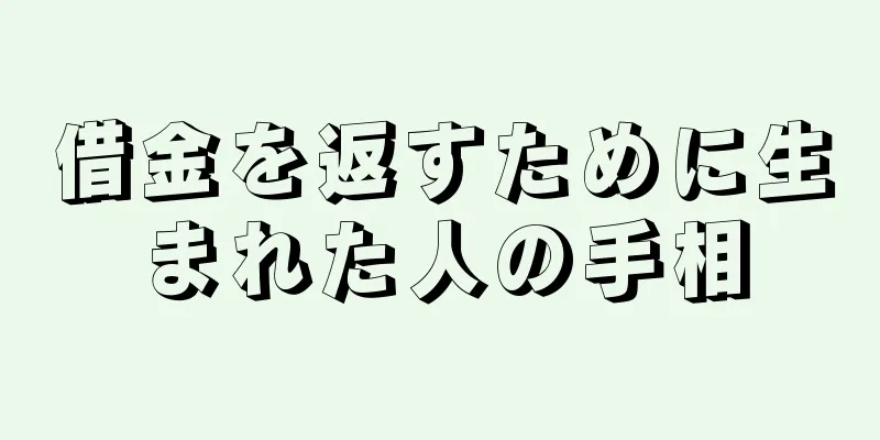 借金を返すために生まれた人の手相