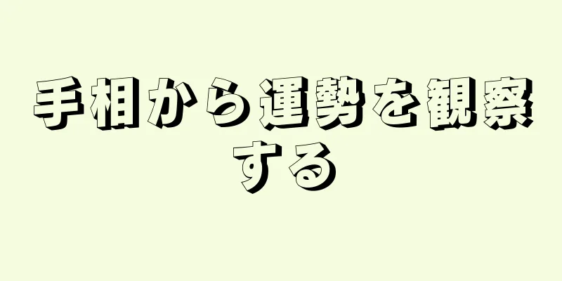 手相から運勢を観察する