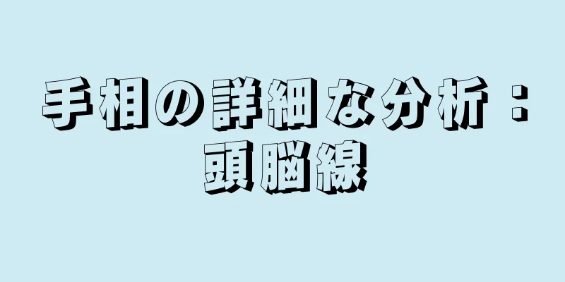 手相の詳細な分析：頭脳線