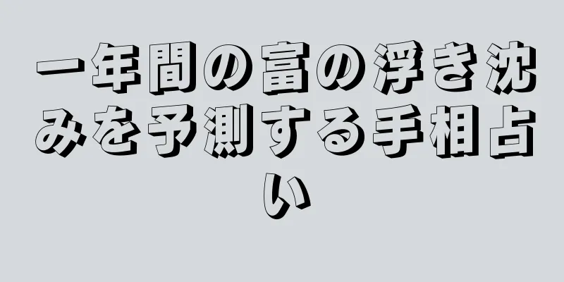 一年間の富の浮き沈みを予測する手相占い