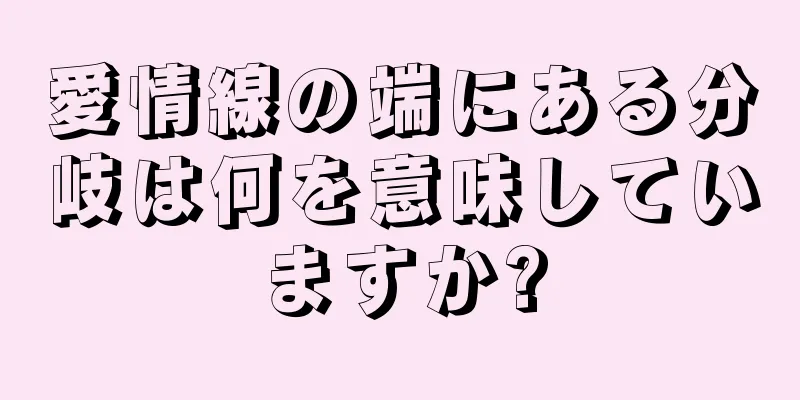 愛情線の端にある分岐は何を意味していますか?