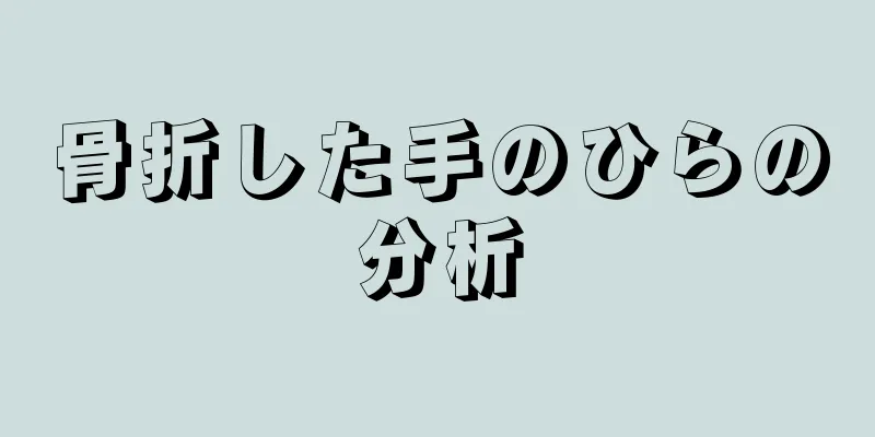 骨折した手のひらの分析