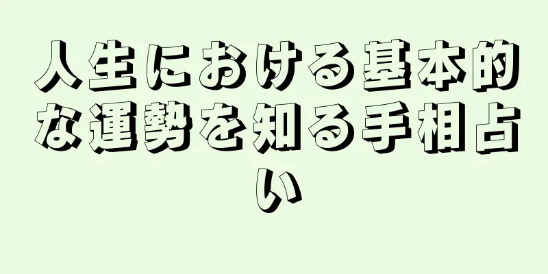 人生における基本的な運勢を知る手相占い