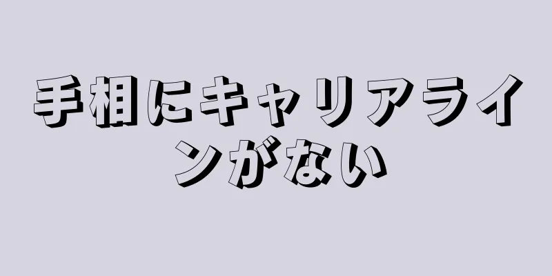 手相にキャリアラインがない