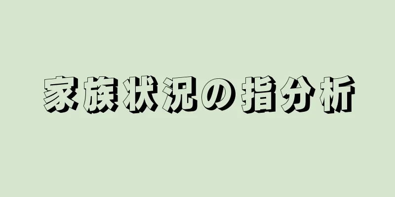 家族状況の指分析