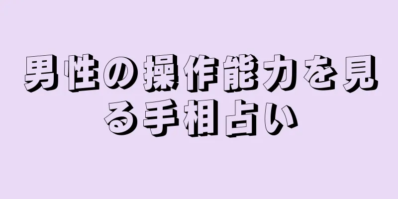 男性の操作能力を見る手相占い