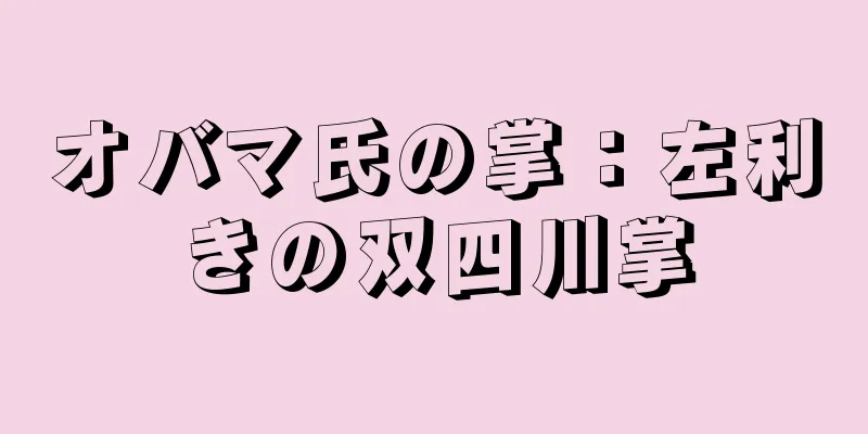 オバマ氏の掌：左利きの双四川掌