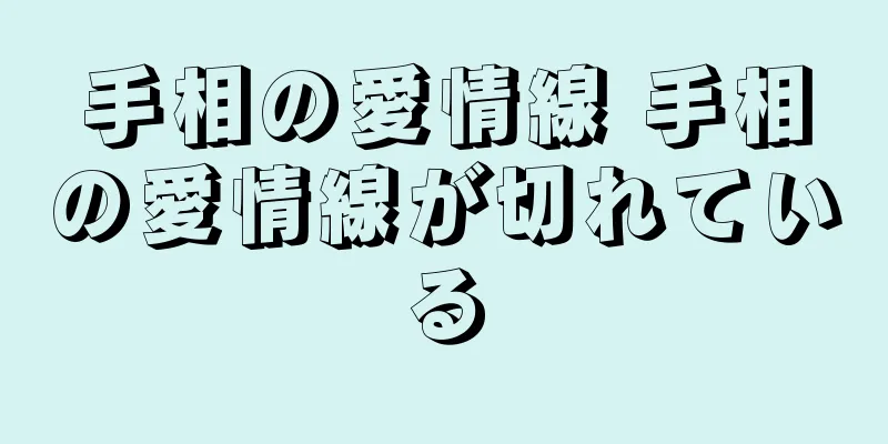 手相の愛情線 手相の愛情線が切れている