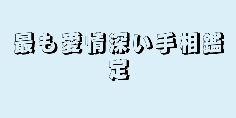 最も愛情深い手相鑑定