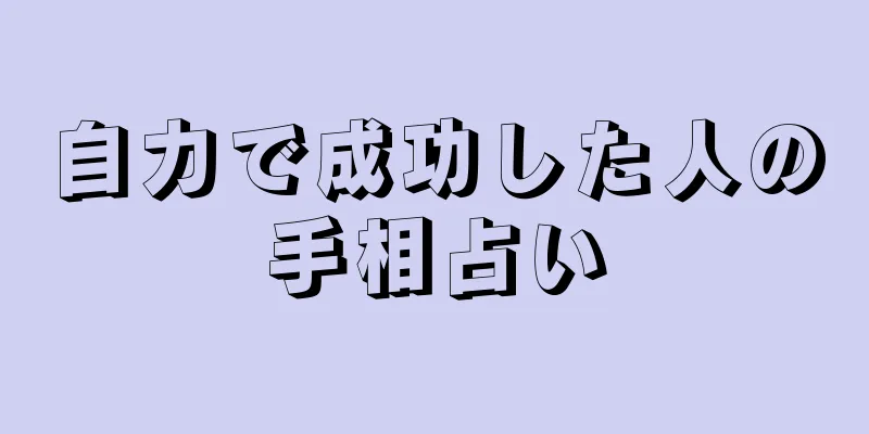 自力で成功した人の手相占い