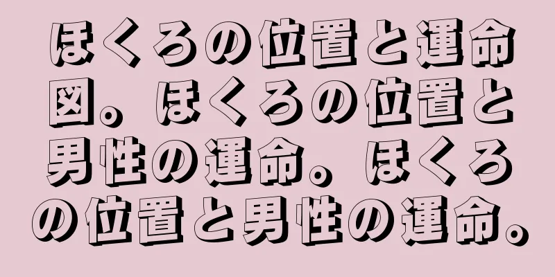 ほくろの位置と運命図。ほくろの位置と男性の運命。ほくろの位置と男性の運命。