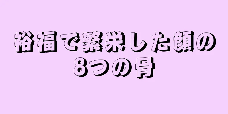 裕福で繁栄した顔の8つの骨