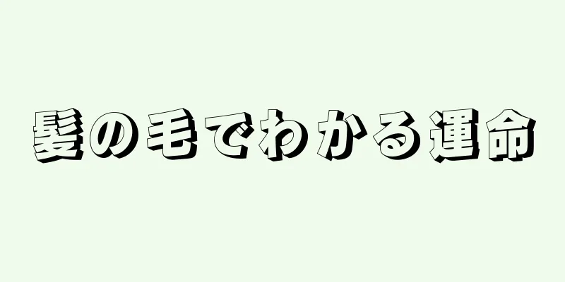 髪の毛でわかる運命