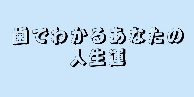 歯でわかるあなたの人生運