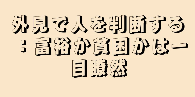 外見で人を判断する：富裕か貧困かは一目瞭然