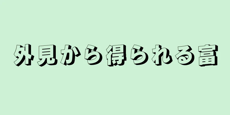 外見から得られる富