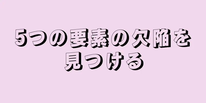 5つの要素の欠陥を見つける