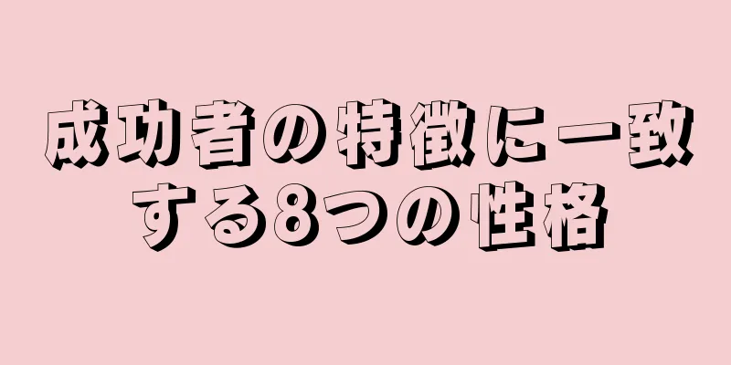 成功者の特徴に一致する8つの性格