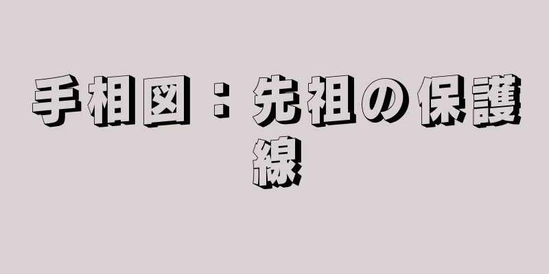 手相図：先祖の保護線