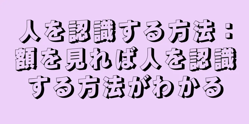 人を認識する方法：額を見れば人を認識する方法がわかる