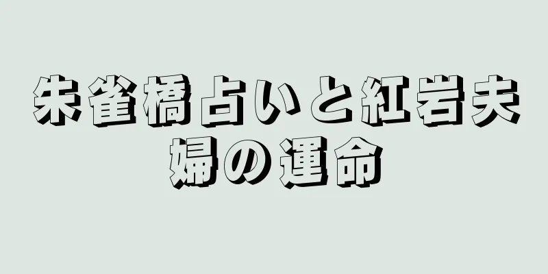 朱雀橋占いと紅岩夫婦の運命