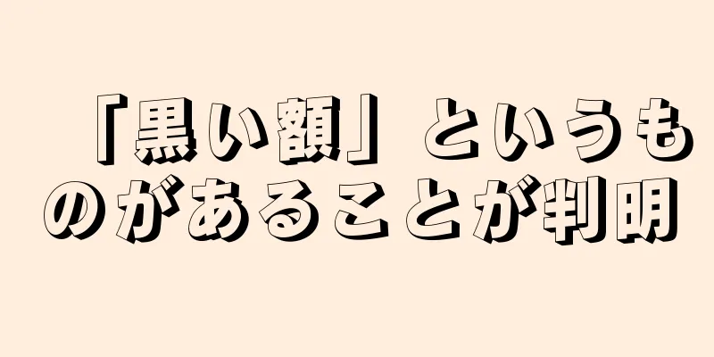 「黒い額」というものがあることが判明