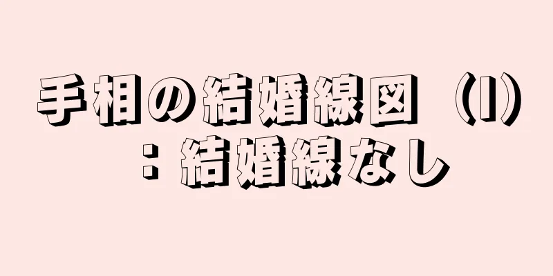 手相の結婚線図（I）：結婚線なし