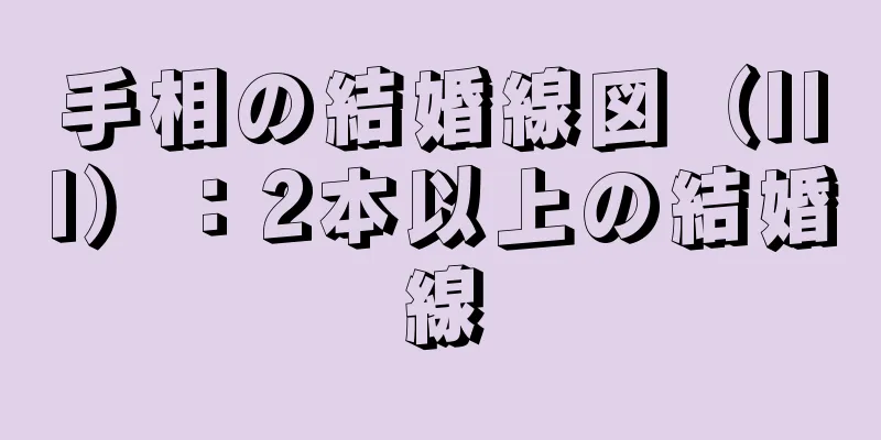 手相の結婚線図（III）：2本以上の結婚線